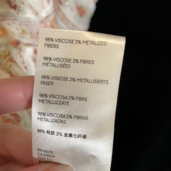 Free People Dance Magic Tunic Top Sheer Embroidered Metallic Thread Floral XS - Picture 6 of 7